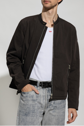 Leather Bomber Bomber Diesel Homme Diesel J-Glory Biker Jacket In
